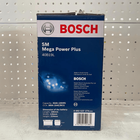 Bosch SM Mega Power Car Battery 35AH - 40B19L Auto Supply Master