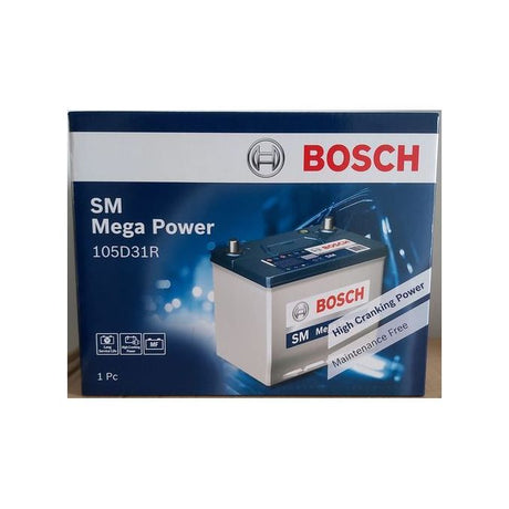 Bosch SM Mega Power Car Battery 90AH - 105D31R Auto Supply Master