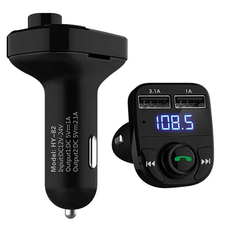 Dual USB Car Charger with Bluetooth Connectivity and FM Transmitter Auto Supply Master