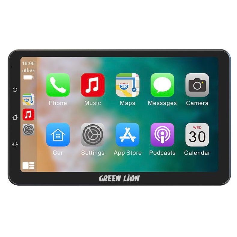 Green Lion Carplay/Android Auto Portable Wireless Touch Screen - Black Auto Supply Master