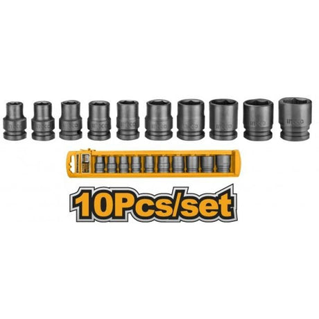 Ingco ½″ 10 Pieces Impact Socket Set - HKISSD12101 Auto Supply Master
