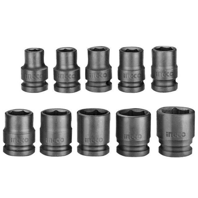 Ingco ½″ 10 Pieces Impact Socket Set - HKISSD12101 Auto Supply Master