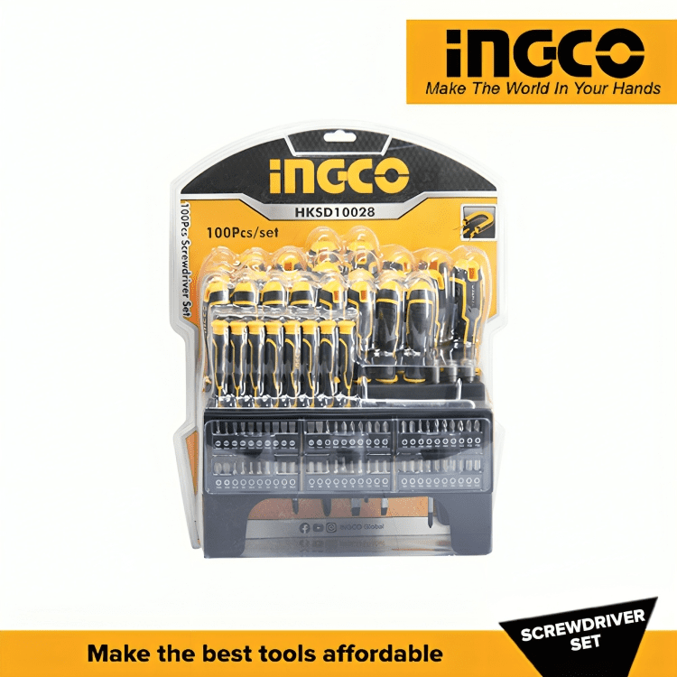 Ingco 100 Pieces Screwdriver Set - HKSD10028 Auto Supply Master