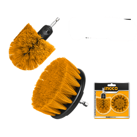 Ingco 2-Pieces Medium Bristle Brush Set - WCBM2335 Auto Supply Master