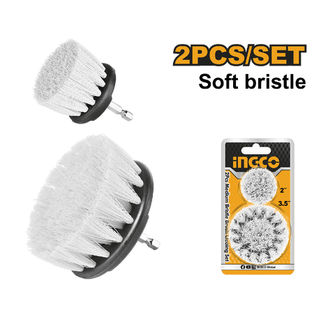 Ingco 2-Pieces Soft Bristle Brush Set - WCBS3235 Auto Supply Master