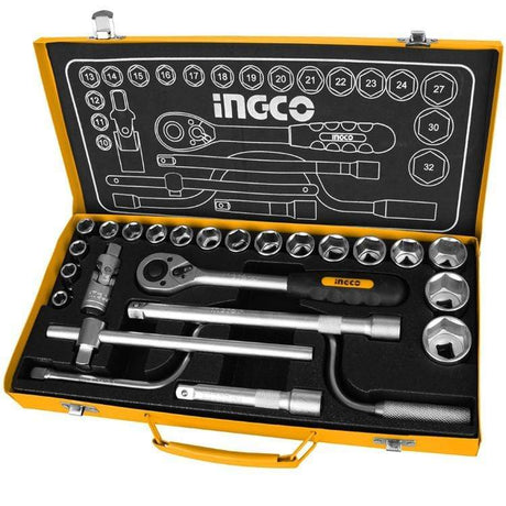 Ingco 24 Pieces 1/2" Socket Set - HKTS0243 Auto Supply Master