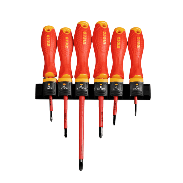 Ingco 6 PCS Insulated Screwdriver Set - HKISD0608 Auto Supply Master