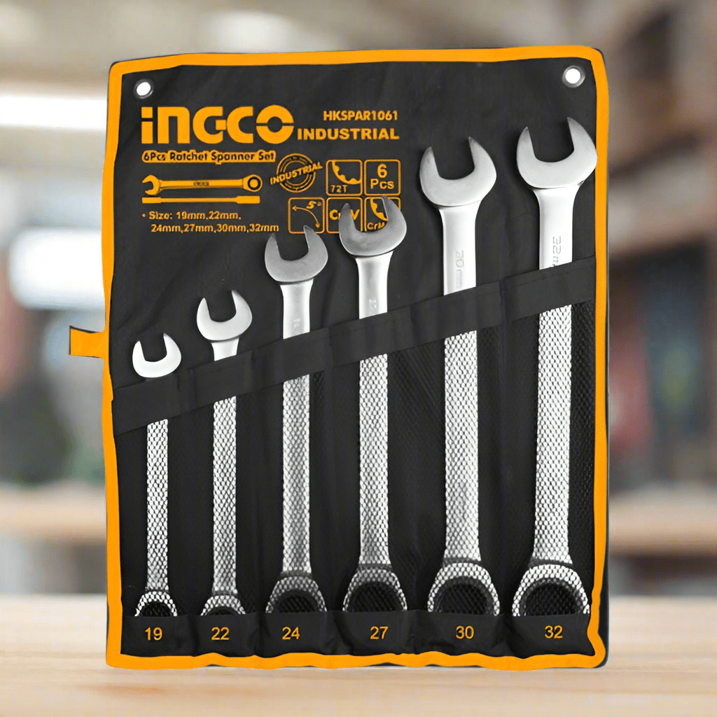 Ingco 6 Pieces Ratchet Spanner Set - HKSPAR1061 Auto Supply Master