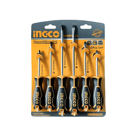 Ingco 6 Pieces Screwdriver Set - HKSD0628 Auto Supply Master