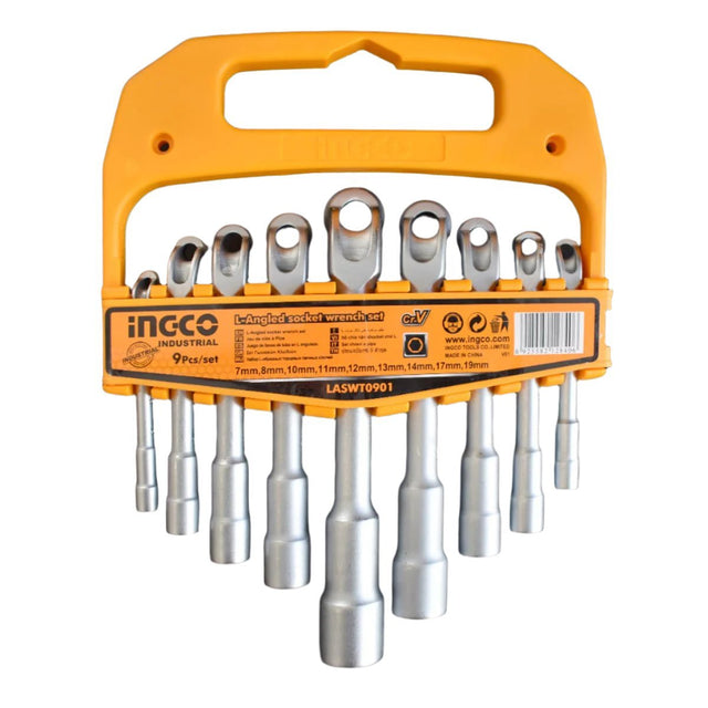 Ingco 9 Pieces L-Angled Socket Wrench Set - LASWT0901 Auto Supply Master