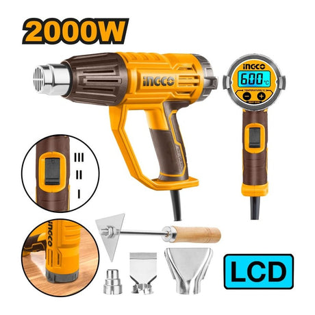 Ingco Industrial Heat Gun With LCD Screen 2000W - HG200058 Auto Supply Master