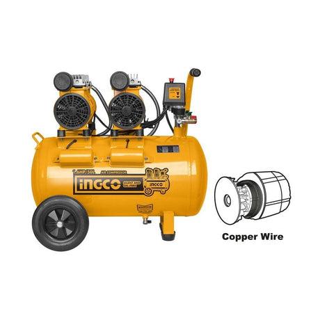 Ingco Silent And Oil Free Air Compressor 1.6HP 50L - ACS215506 Auto Supply Master