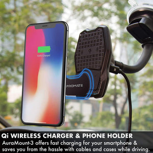 Promate 10W Qi Magnetic Wireless Car Charging Mount - AuraMount-3 Auto Supply Master