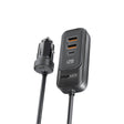 Promate 120W RapidCharge™ Car Charger with Multi-Port Backseat Charging Hub - Gearhub-120W Auto Supply Master