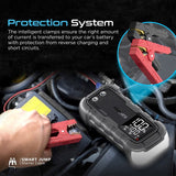 Promate 2000A/12V Heavy Duty Car Jump Starter with 20000mAh Power Bank & 45W Power Delivery - SparkTank-20 Auto Supply Master