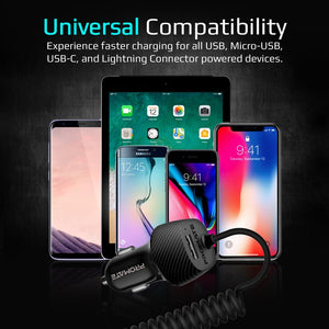 Promate 3.4A Multi-Connect Universal Car Charger with USB Port - VolTrip-Uni Auto Supply Master