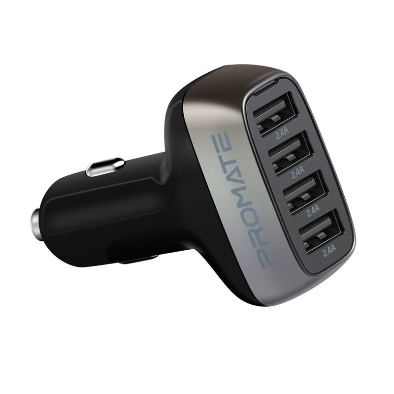 Promate 48W Fast Charging 4-Port Rapid USB Car Charger - Scud-48 Auto Supply Master