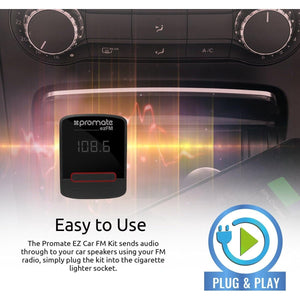 Promate Car FM Modulator with USB Charging Port - EzFM Auto Supply Master