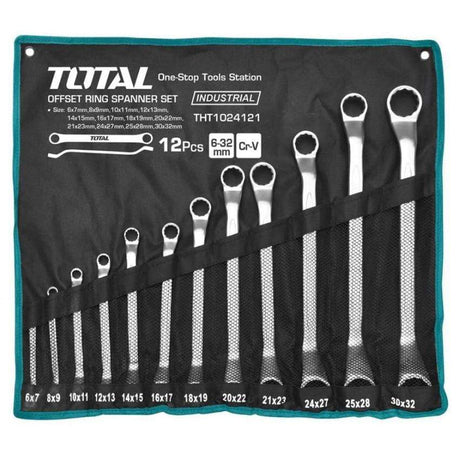 Total 12 Pieces Offset Ring Spanner Set 6- 32mm - THT1024121 Auto Supply Master