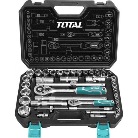 Total 44 Pcs 1/4"&1/2" Socket Set - THT421441 Auto Supply Master