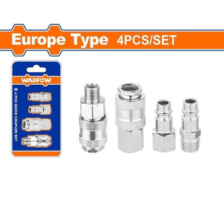Wadfow 4 Pieces 1/4″ Air Quick Coupling & Plug Set - WQP4670 Auto Supply Master