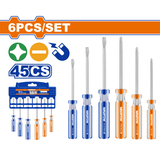 Wadfow 6 Pieces Screwdriver Set - WSS3206 Auto Supply Master