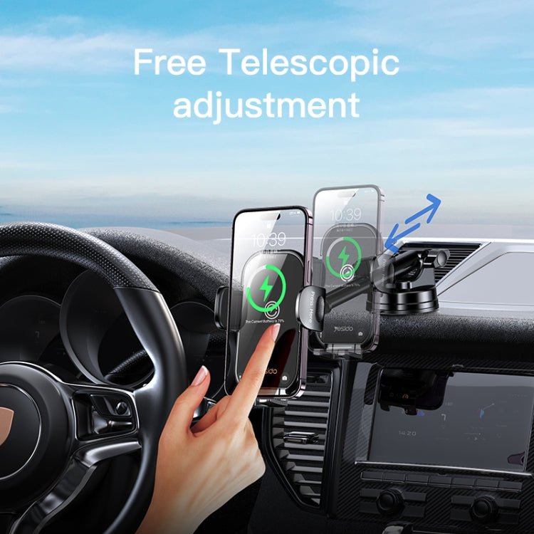 Yesido 15W Wireless Charger Car Phone Mount Holder - C197 Auto Supply Master