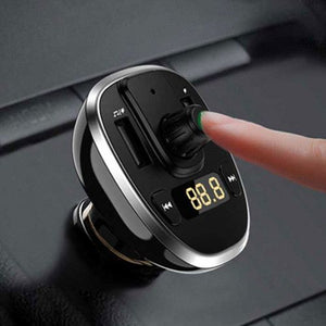 Yesido Car FM Transmitter, Bluetooth, MP3 & Digital Display with Dual USB Fast Charging Ports - Y39 Auto Supply Master