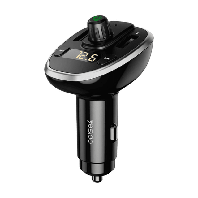 Yesido Car FM Transmitter, Bluetooth, MP3 & Digital Display with Dual USB Fast Charging Ports - Y39 Auto Supply Master