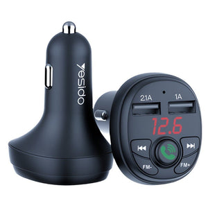 Yesido Car FM Transmitter, Bluetooth & MP3 with Dual USB Charging Ports - Y36 Auto Supply Master