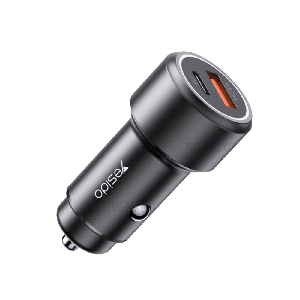 Yesido Fast Charging Car Charger 42W with Dual USB & Type-C Ports - Y42 Auto Supply Master