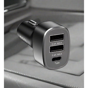 Yesido Fast Charging Car Charger 49W with 3 Ports - Y47 Auto Supply Master