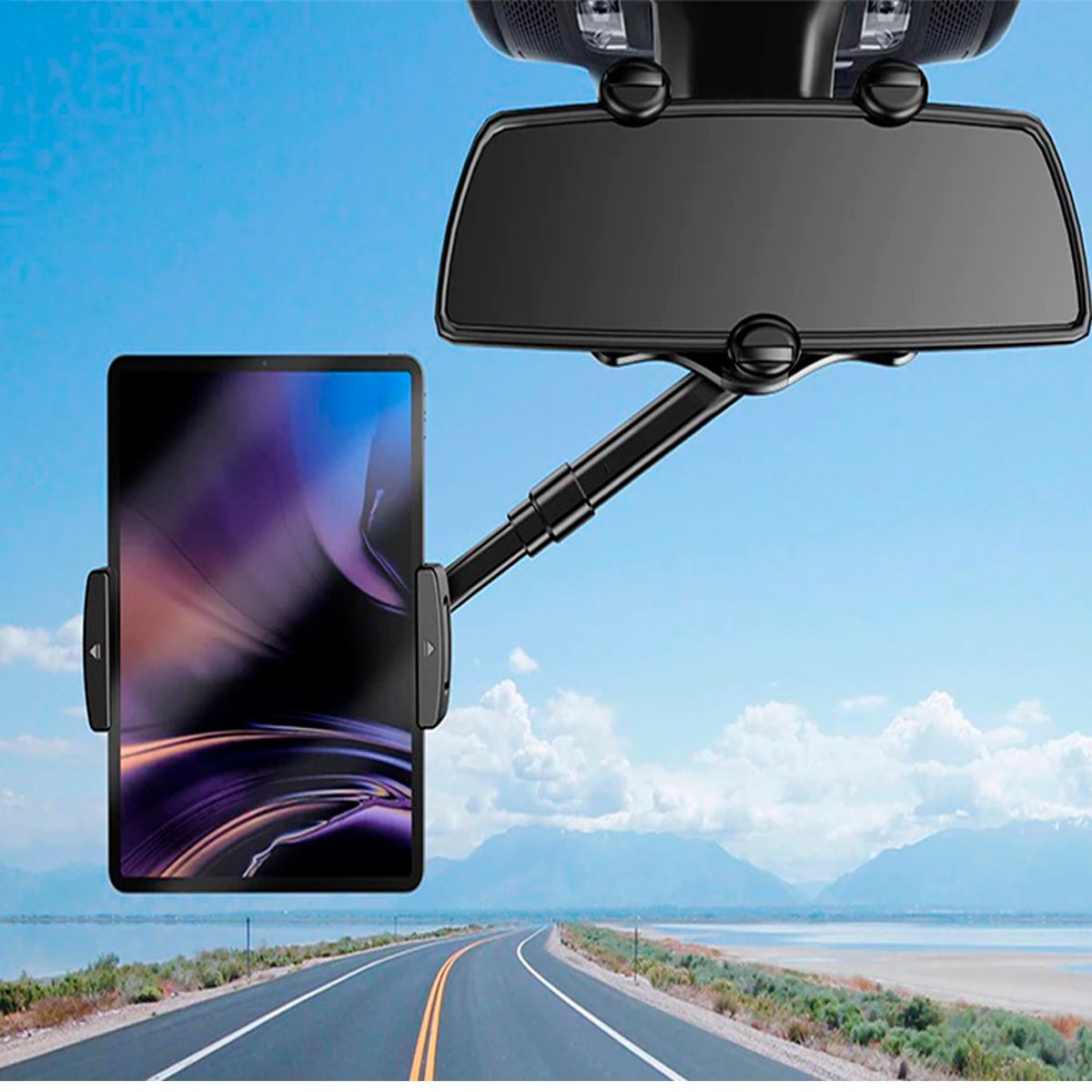 Yesido Universal Car Rear View Mirror Adjustable Phone & Tablet Mount Holder - C196 Auto Supply Master